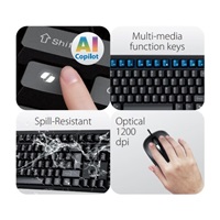 GENIUS set klávesnice+myš KM-100SE/ Drátový set/ Copilot/ USB/ černá/ CZ+SK layout