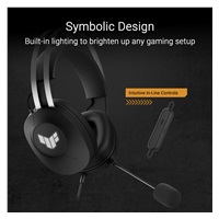 ASUS sluchátka TUF Gaming H1 GEN II, Drátový Herní Headset, černá