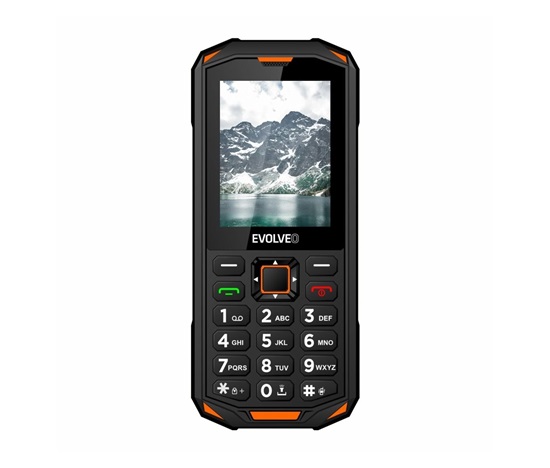 BAZAR - EVOLVEO StrongPhone X5, vodotěsný odolný Dual SIM telefon, černo-oranžová - Poškozený obal (Komplet)