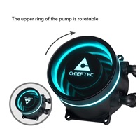 CHIEFTEC vodní chlazení CPU Iceberg 240, 2x120mm ARGB, ARGB vodní blok, LGA1851, AM5, černá