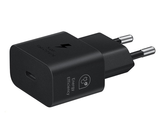 Samsung cestovní nabíječka EP-T2510NBE, GaN Tech, Fast charging, 25W, USB-C, černá