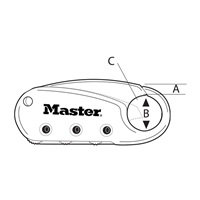 Master Lock Karabina s navíjecím kabelem 1551EURDBLK -
