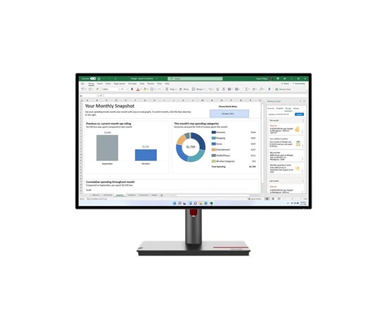 BAZAR - LENOVO LCD P27h-30 - 27'',IPS,matný,16:9,2560x1440,178/178,4ms,350cd/m2,1000:1,HDMI,DP,USB-C,RJ45 - pošk. obal
