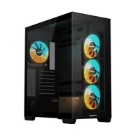 GIGABYTE case GB-C500P ST, Mid tower, 1xUSB-C 3.2, 2xUSB 3.0, 4x 120mm ARGB Fan, černá