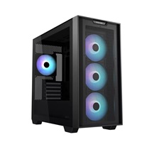 ASUS case A21 PLUS, Mini Tower, průhledná bočnice, 4x 120mm ARGB Fan, černá