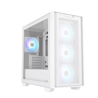 ASUS case A21 PLUS, Mini Tower, průhledná bočnice, 4x 120mm ARGB Fan, bílá