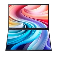 ACER LCD PD163Qbmiuux DUAL SCREEN 40cm (15.6") IPS LED, FHD 1920x1080@60Hz, 250cd/m2, 170/170, 2x2W repro, Black