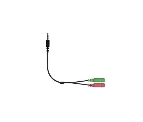 GENIUS ACC-100 audio adaptér 2x female 3,5mm jack na 1x male 3,5" jack