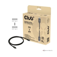 Club3D Kabel USB4 v2 Typ-C, 80Gbps, Certifikovaný kabel, 4K540Hz, 8K240Hz, 16K60Hz, PD 240W, 1,2m