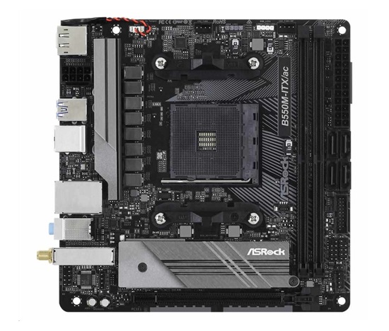 BAZAR - ASRock MB Sc AM4 B550M-ITX/AC, AMD B550M, 2xDDR4, HDMI, DP - Po opravě (Komplet)