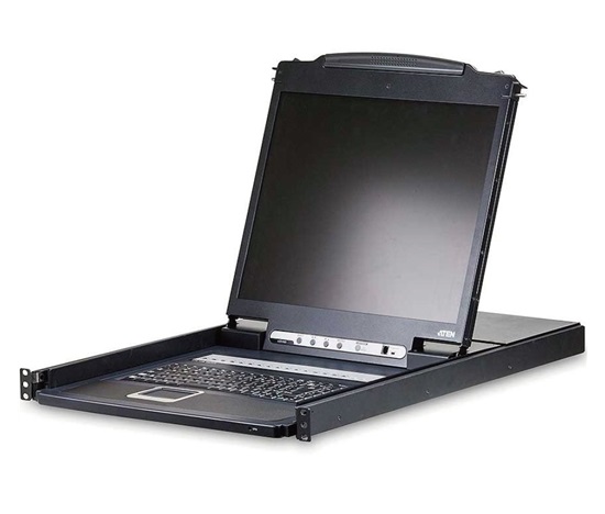 ATEN 16-port KVM PS/2+USB, OSD, rack, 19" LCD, touchpad, klávesnice