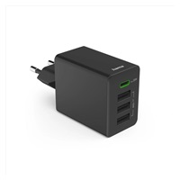 Hama rychlá USB nabíječka 1x USB-C + 3x USB-A, PD/QC, 35 W