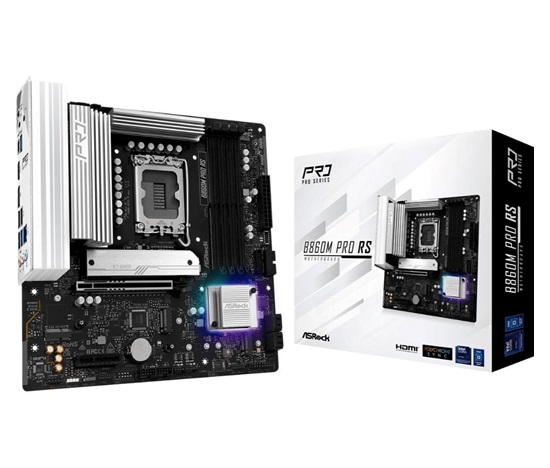 ASRock MB Sc LGA1851 B860M Pro RS, Intel B860, 4xDDR5, 1xDP, 1xHDMI, mATX