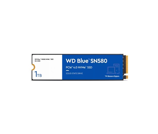 BAZAR VADNÝ - WD BLUE SSD NVMe 1TB PCIe SN580,Gen4 , (R:4150, W:4150MB/s) - Po opravě (Náhradní krabice)