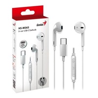 GENIUS sluchátka HS-M365 headset, mikrofon, USB-C, bílá