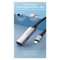 PREMIUMCORD USB-C repeater a prodlužovací kabel Male-Female, 5Gbps Aluminium 15m
