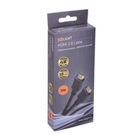 Solight HDMI kabel s Ethernetem, HDMI 2.0 A konektor - HDMI 2.0 A konektor, blistr, 2m