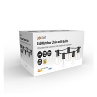 Solight LED venkovní řetěz s žárovkami, 25 žárovek, 15m+5m, 20W, teplá bílá