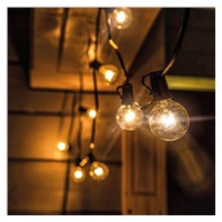 Solight LED venkovní řetěz s žárovkami, 25 žárovek, 15m+5m, 20W, teplá bílá