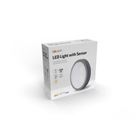 Solight LED venkovní osvětlení se senzorem Siena, šedé, 20W, 1500lm, 4000K, IP54, 23cm