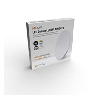 Solight LED stropní světlo Plain, 3CCT, 24W, 1920lm, 3000K, 4000K, 6000K, kulaté, 38cm