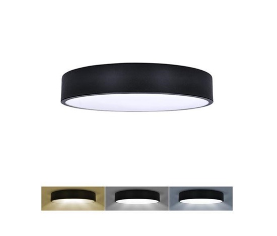 Solight LED stropní osvětlení LECCE, 3CCT, 36W, 2100lm, 30cm, 3000/4000/6000K, černá