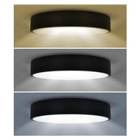 Solight LED stropní osvětlení LECCE, 3CCT, 36W, 2100lm, 30cm, 3000/4000/6000K, černá