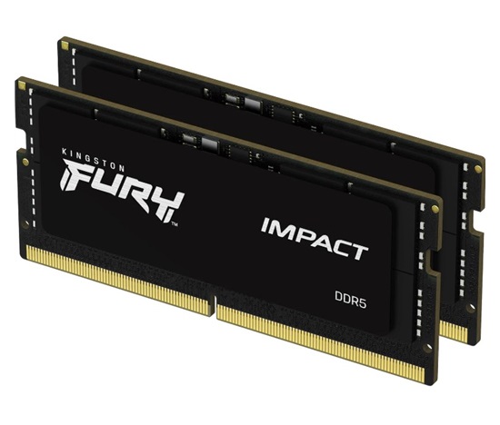 BAZAR KINGSTON SODIMM DDR5 64GB (Kit of 2) 4800MT/s CL38 FURY Impact (ROZBALENO, PLNÁ ZÁRUKA)