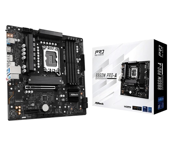 ASRock MB Sc LGA1851 B860M Pro-A, Intel B860, 4xDDR5, 1xDP, 1xHDMI, mATX