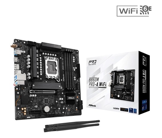 ASRock MB Sc LGA1851 B860M Pro-A WiFi, Intel B860, 4xDDR5, 1xDP, 1xHDMI, WiFi, mATX