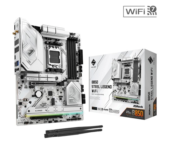 ASRock MB Sc AM5 B850 Steel Legend WiFi, AMD B850, 4xDDR5, 1xHDMI, WiFi, ATX