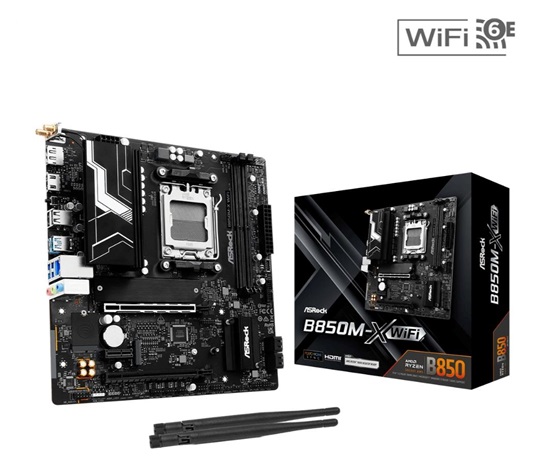 ASRock MB Sc AM5 B850M-X WiFi, AMD B850, 2xDDR5, 1xDP, 1xHDMI, WiFi, mATX