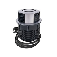 Solight 3z + USB A+C 20W PD, Wireless 10W, výsuvný blok zásuvek, 2m, stříbrný