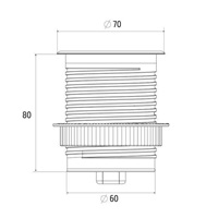 Solight 1z + USB-C 20W PD vestavná zásuvka, 2m, stříbrná