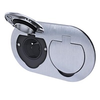 Solight vestavná podlahová dvojzásuvka, IP55, kulaté víčko