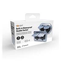 Solight vestavná podlahová dvojzásuvka, IP55, kulaté víčko