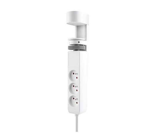 Solight 3z + USB A+C přenosné stolní zásuvky, 2m, bílá, USB rychlonabíječka 20W PD