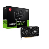 BAZAR - MSI VGA NVIDIA GeForce RTX 4060 VENTUS 2X BLACK 8G OC, 8G GDDR6, 3xDP, 1xHDMI - Po opravě (Bez příšlušenství)