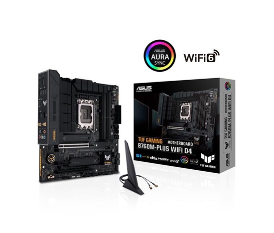 BAZAR - ASUS MB Sc LGA1700 TUF GAMING B760M-PLUS WIFI D4, Intel B760, 4xDDR4, 1xDP, 1xHDMI, WI-FI, mATX (Bez příšlušenst