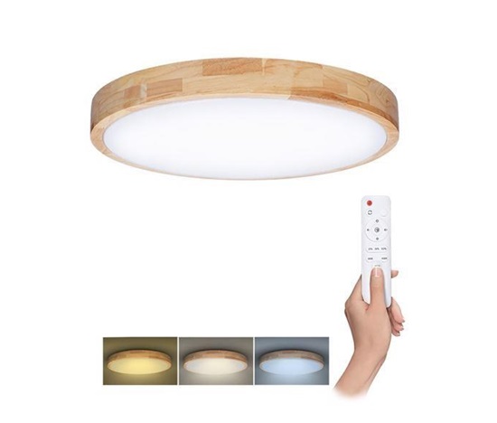 Solight LED osvětlení s dálkovým ovladačem Solid Oak, 60W, 4200lm, 51cm, změna chromatičnosti, stmívatelné