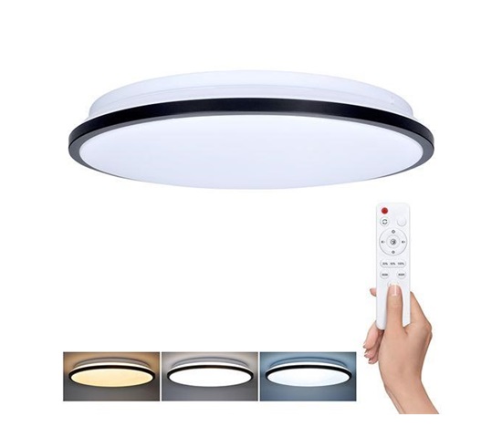 Solight LED osvětlení s dálkovým ovladačem Jamil, 48W, 3360lm, 40cm, změna chromatičnosti, stmívatelné