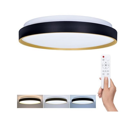 Solight LED osvětlení s dálkovým ovladačem Cala, 48W, 3360lm, 38cm, změna chromatičnosti, stmívatelné