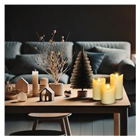 Solight sada LED svíček z přírodního vosku, 3ks, AAA