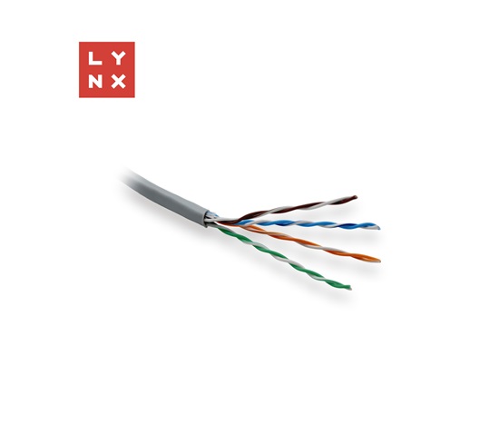 LYNX UTP kabel Cat5e, PVC (Eca), celoměděný, vnitřní , šedý, box 305m