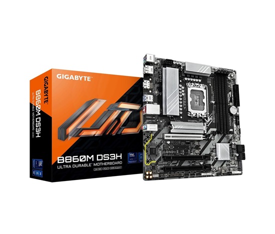 GIGABYTE MB Sc LGA1851 B860M DS3H, Intel B860, 4xDDR5, 2xDP, 1xHDMI, mATX