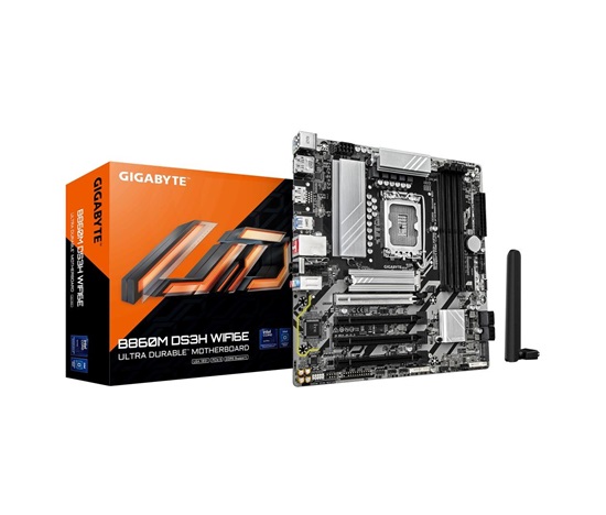 GIGABYTE MB Sc LGA1851 B860M DS3H WIFI6E, Intel B860, 4xDDR5, 2xDP, 1xHDMI, WiFi, mATX