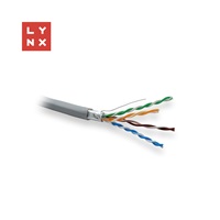 LYNX FTP kabel Cat5e, PVC, 0,5mm, celoměděný, vnitřní, šedý, box 305m