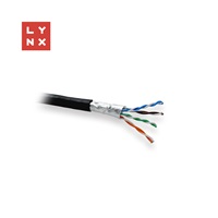 LYNX FTP kabel, Cat5e, PE (Fca), 0,5mm, celoměděný, venkovní, černý, box 305m