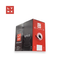 LYNX UTP kabel, Cat6, PE (Fca), celoměděný, venkovní, černý, box 305m