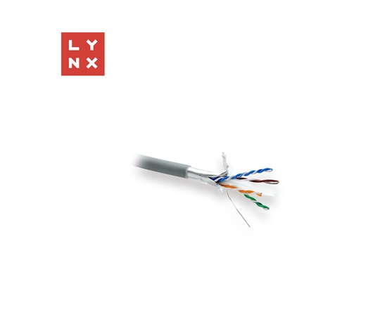 LYNX FTP kabel, Cat6, LSZH, celoměděný, vnitřní, šedý, box 305m